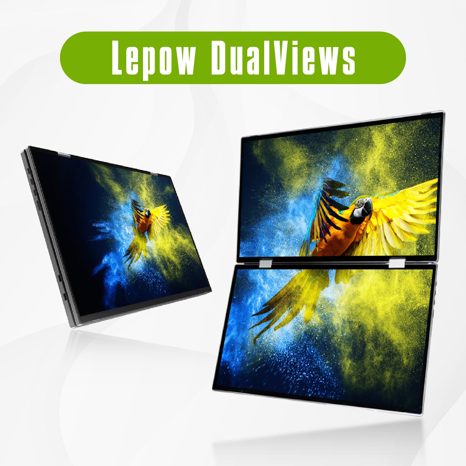 外でも省スペースで3画面】PCは縦積み時代へ。超軽量ポータブル