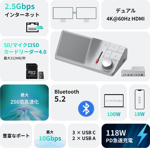 値下【HiDock H1 多機能USB-Cドッキングステーション】 HiDock H1