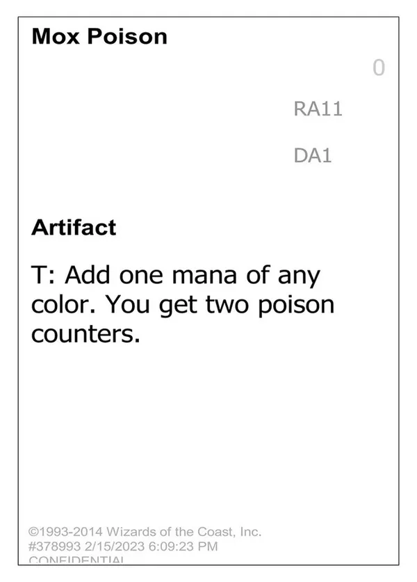 Mox Poison • Un-Known Event Playtest Card (DA1)