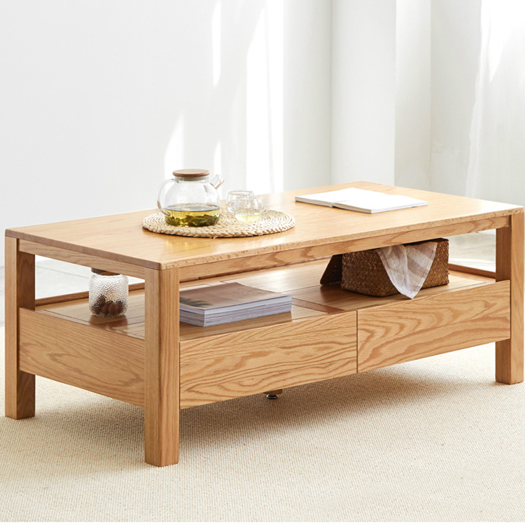 ローテーブル 引き出し 木製 センターテーブル おしゃれ 収納4段付き