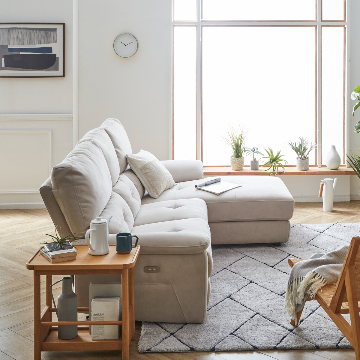 ドラゴ 左電動カウチソファ 幅242cm ｜RELAX FORM®（リラックス