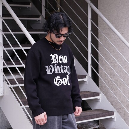 NVG Old English Crew Knit | NEW VINTAGE GOLF(ニュービンテージ