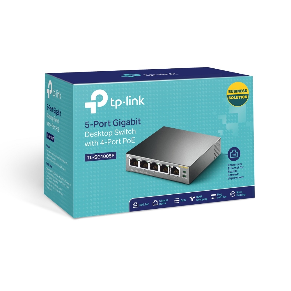 TL-SG1005P | 5-Port Gigabit Desktop Switch with 4-Port PoE | TP