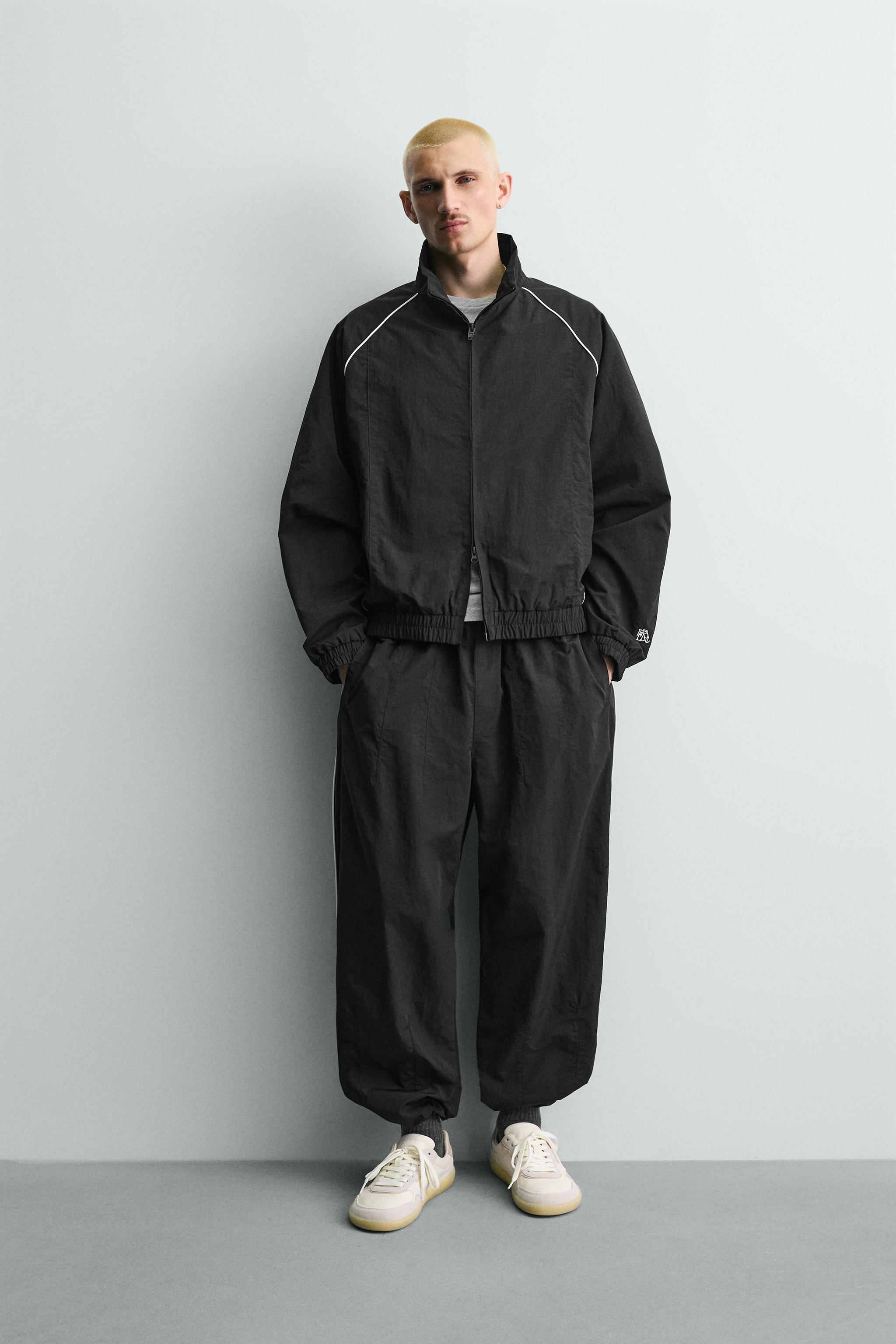 CONTRASTING TECHNICAL JACKET - Black | ZARA United States