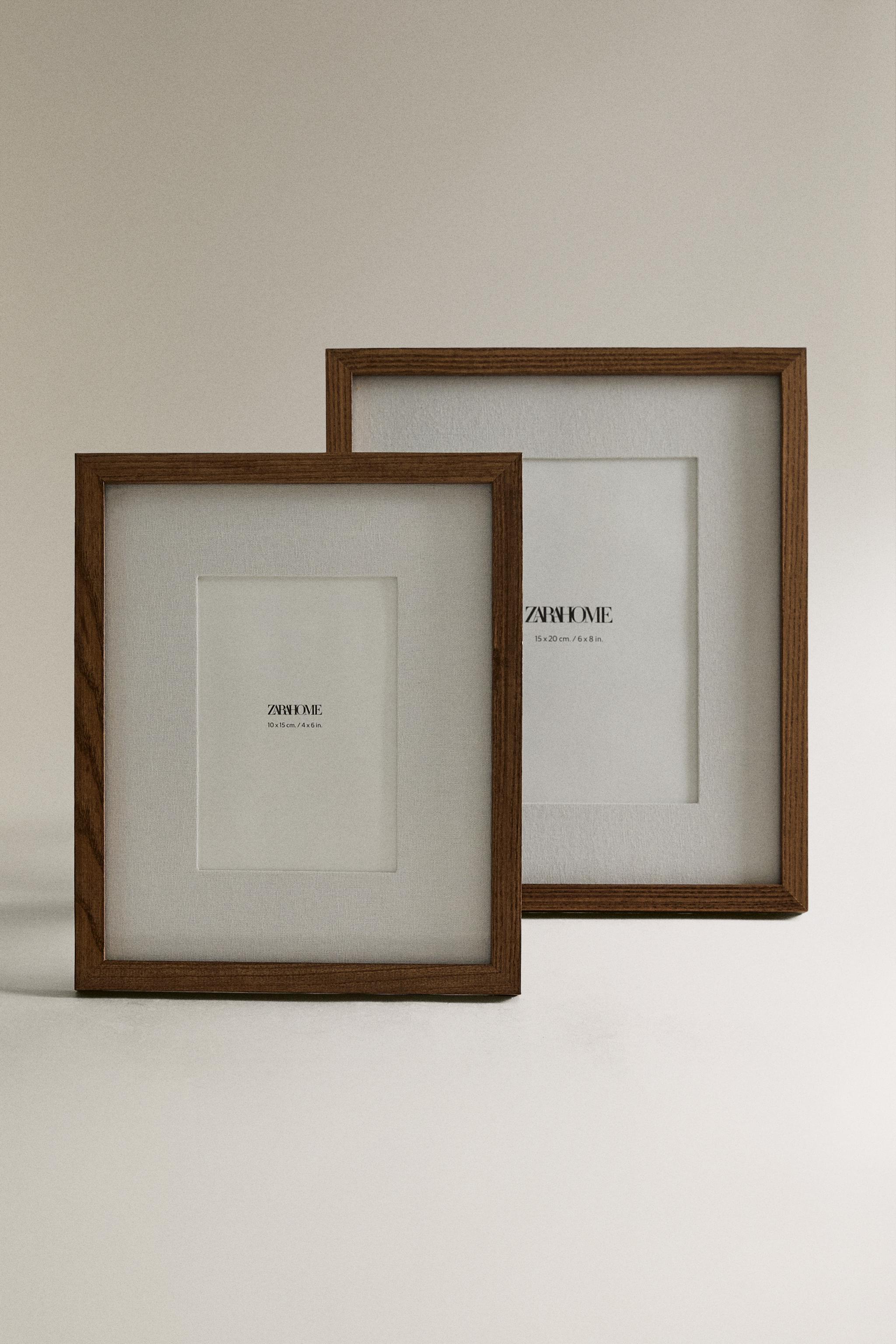 WOODEN AND LINEN PICTURE FRAME - Brown | ZARA United States