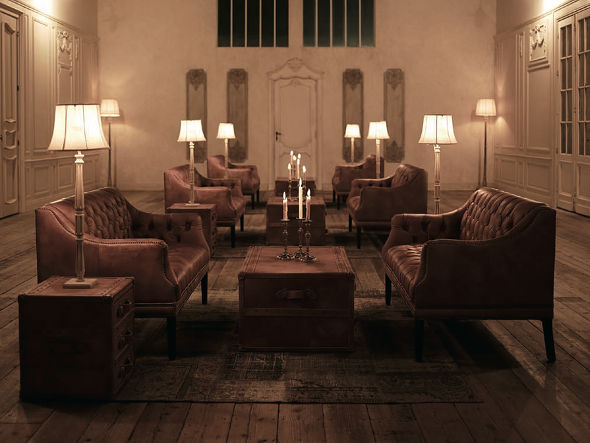 HALO STONYHURST LARGE LAMP TABLE VINTAGE CIGAR / ハロ ストニー