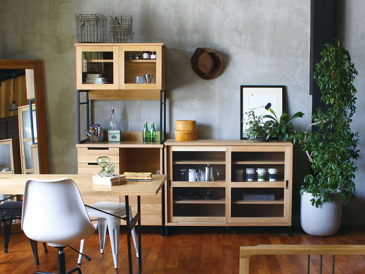 a.depeche splem slide glass lowboard 1200 / アデペシュ スプレム