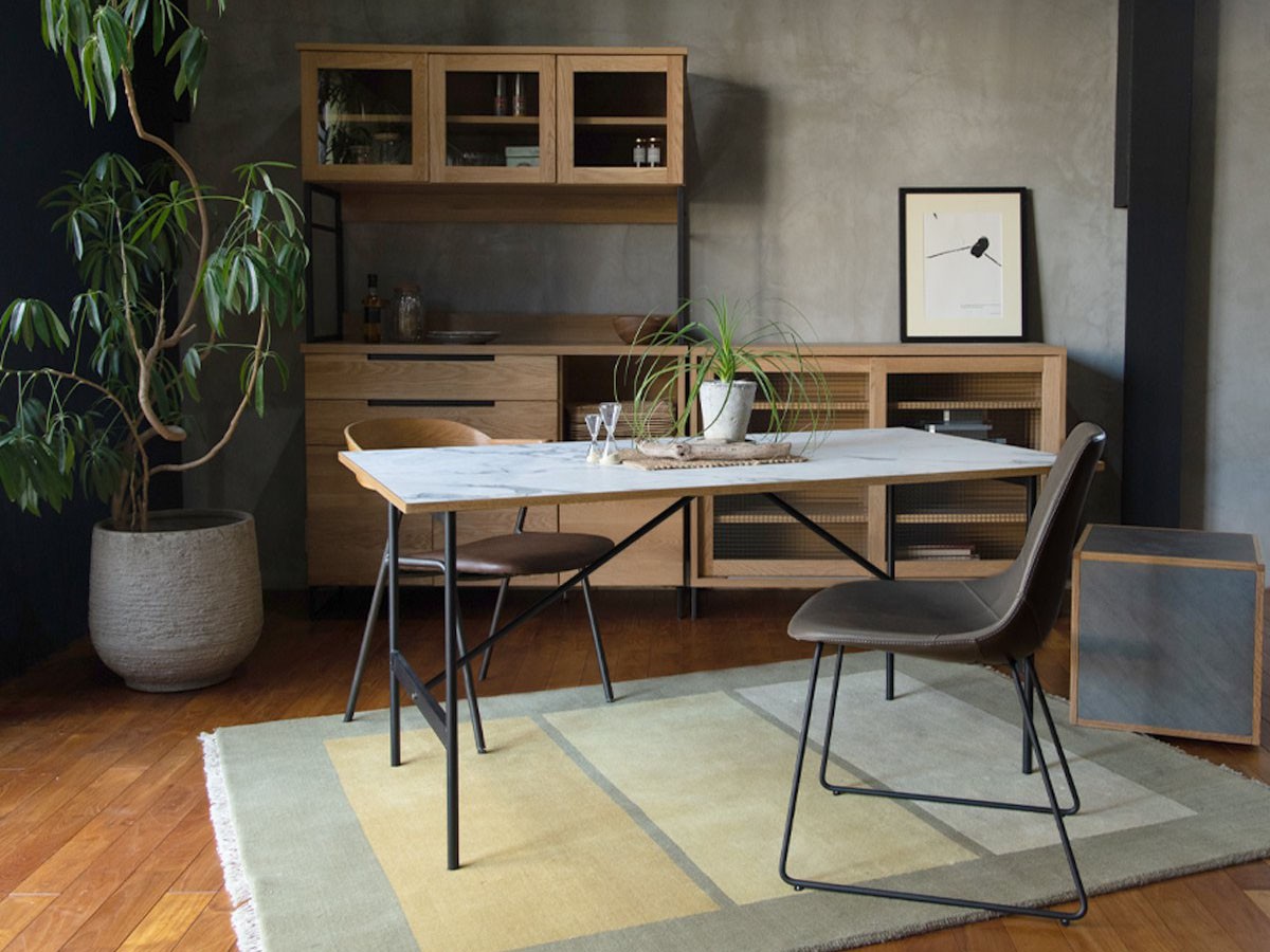 a.depeche splem slide glass lowboard 1200 / アデペシュ スプレム