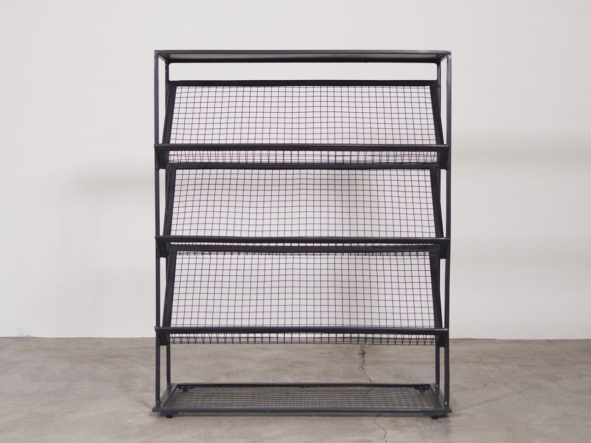 LIFE FURNITURE IRON DISPLAY MAGAZINE RACK / ライフファニチャー