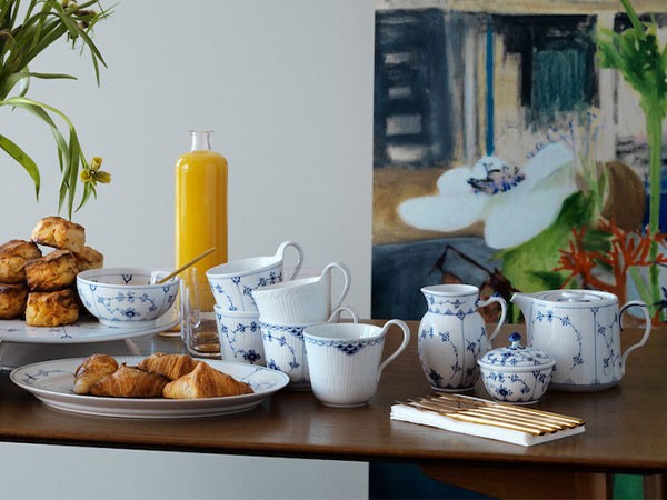 Royal Copenhagen Blue Fluted Plain High Handle Mug / ロイヤル