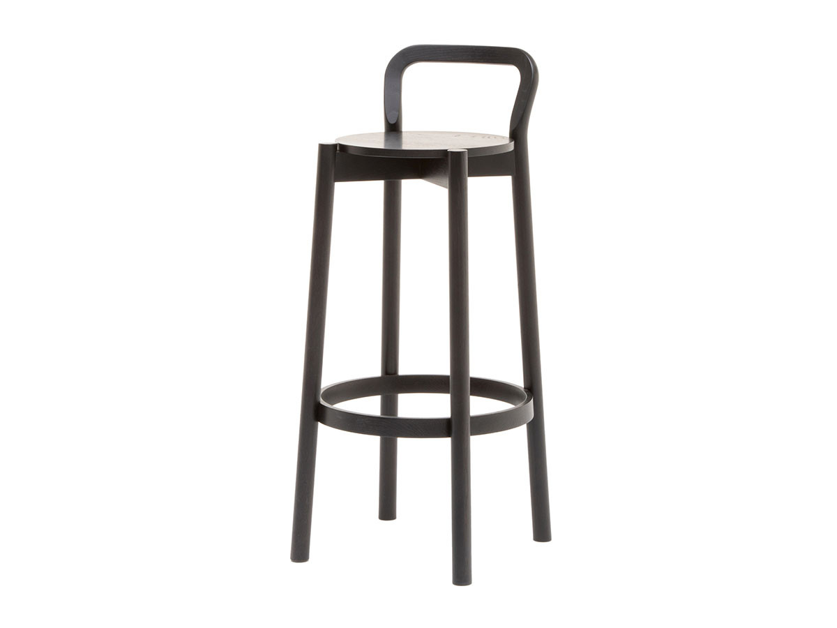 KARIMOKU NEW STANDARD CASTOR BARSTOOL with BACKREST / カリモク