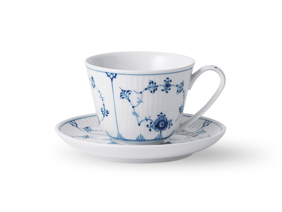 Royal Copenhagen Blue Fluted Plain Cup & Saucer / ロイヤル