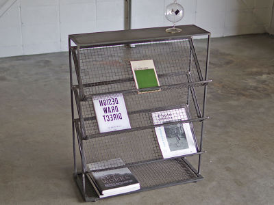 LIFE FURNITURE IRON DISPLAY MAGAZINE RACK / ライフファニチャー