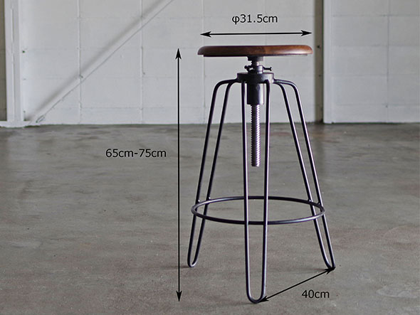 LIFE FURNITURE SR IRON HIGH STOOL / ライフファニチャー SR アイアン