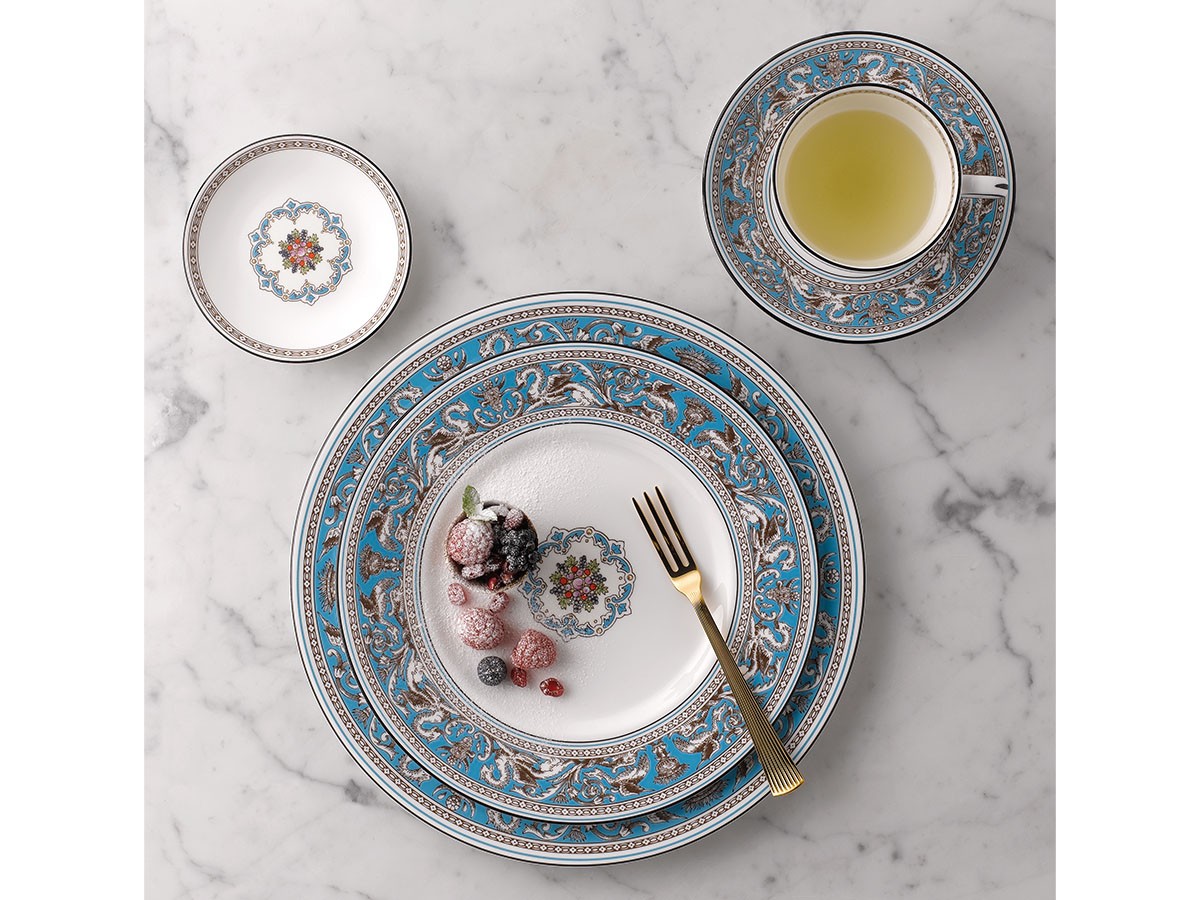 WEDGWOOD FLORENTINE TURQUOISE COFFEE CUP & SAUCER / ウェッジウッド