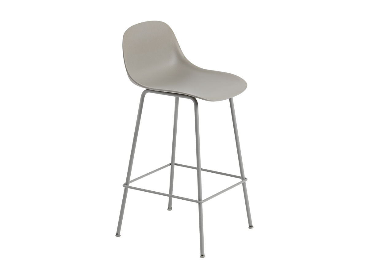 Muuto FIBER COUNTER STOOL W. BACKREST TUBE BASE / ムート