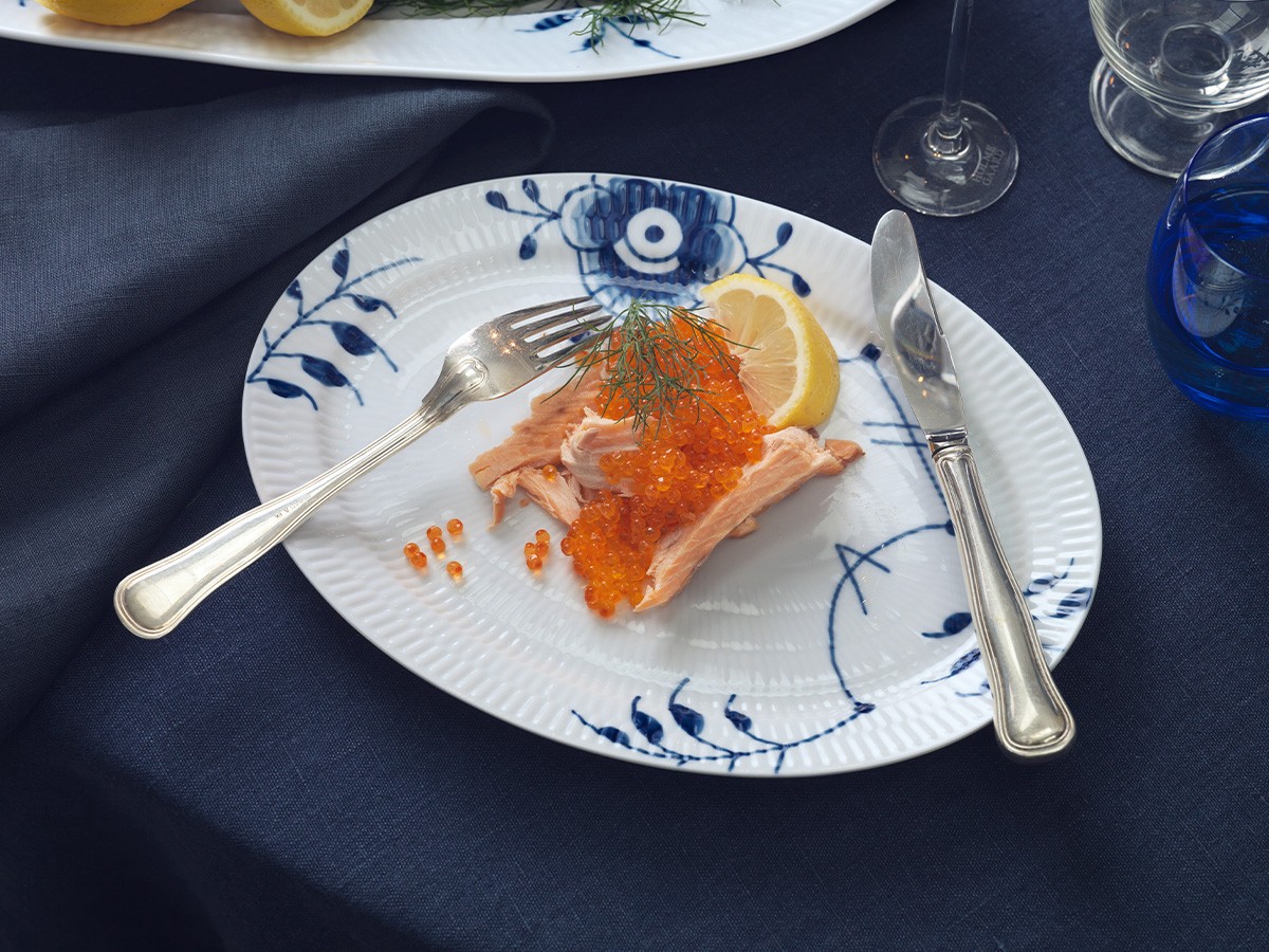 Royal Copenhagen Blue Fluted Mega Oval Dish 28 / ロイヤル