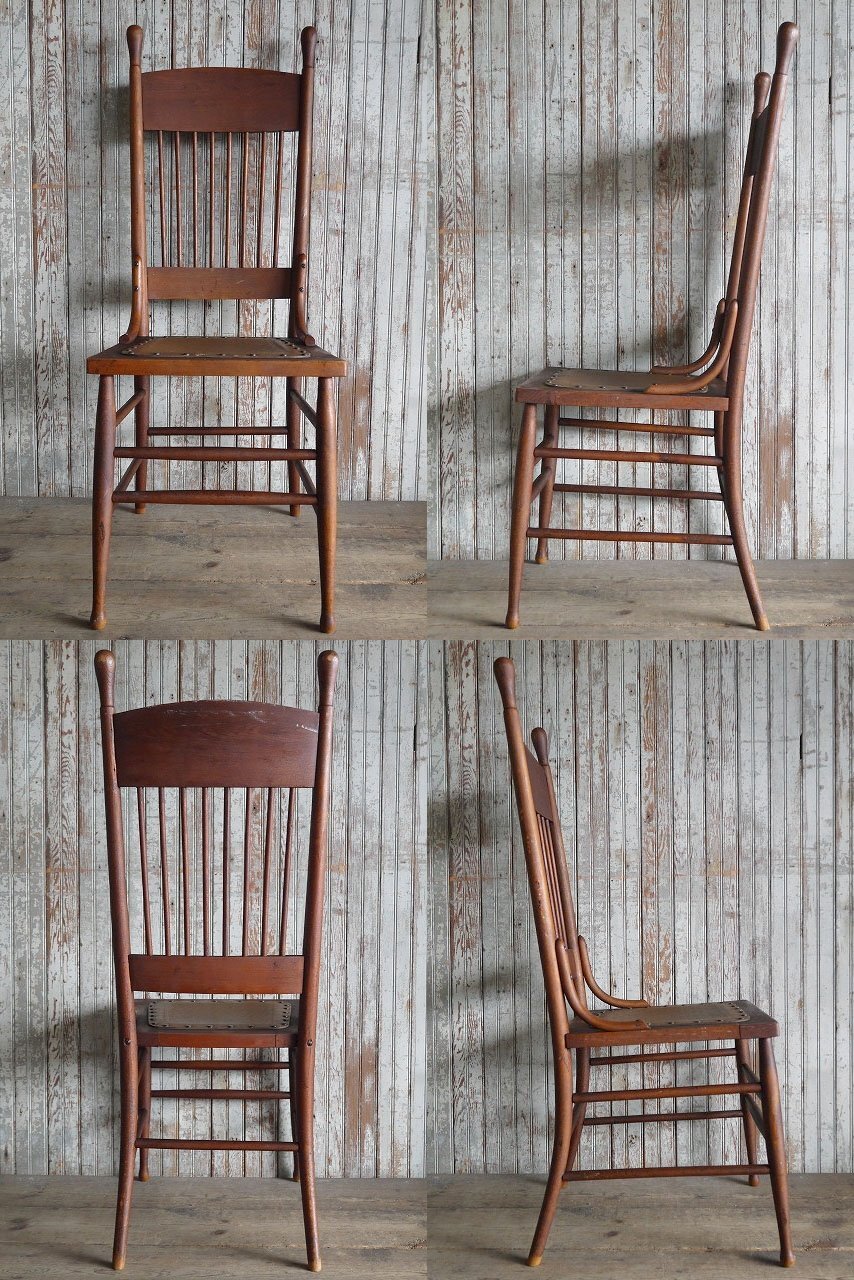 アンティーク ウッド ハイバックチェア 294 - STAGE ANTIQUE