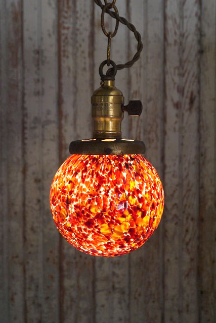 アンティーク End Of The Day ガラス吊り下げランプ - STAGE ANTIQUE