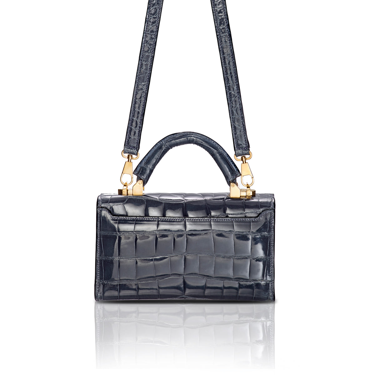 Top Handle 2.0 Mini in Cerise Alligator – STALVEY Official US Site