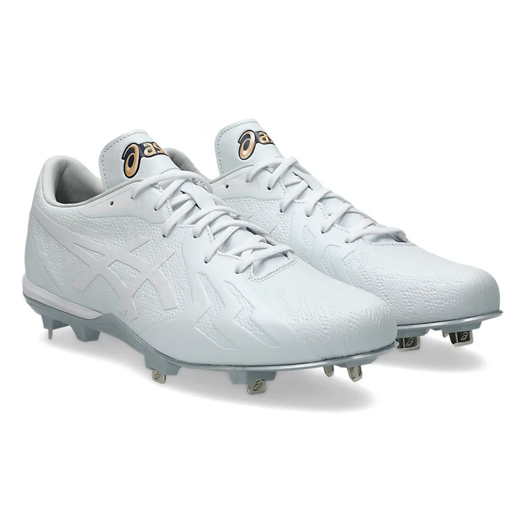 2025モデル】アシックス 野球 白スパイク 金具スパイク ゴールド