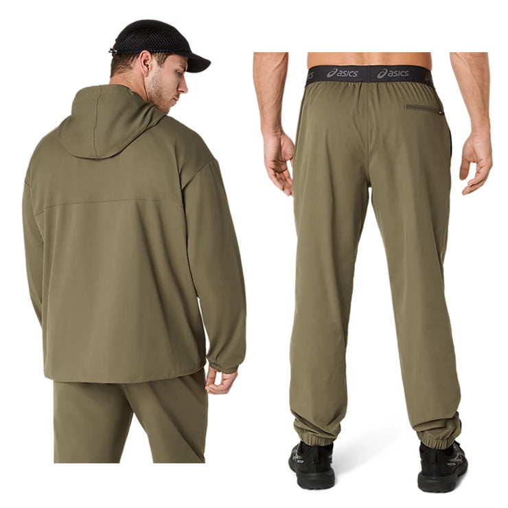 アシックス プルオーバージャケット ロングパンツ 上下セット ダブル