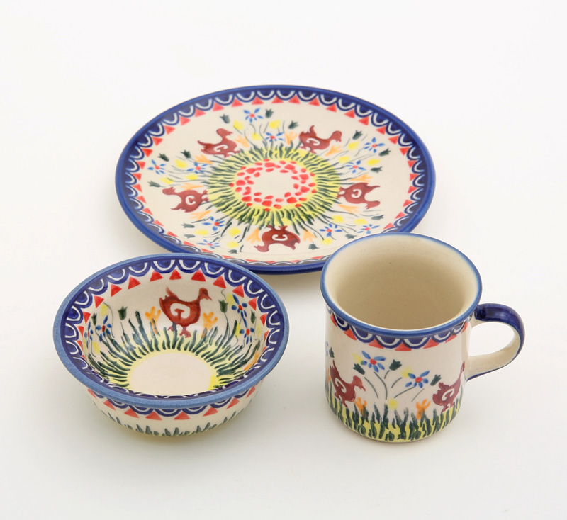 ポーランド食器 子供用 食器3点セット【ホーム】【食器】 / STARRY