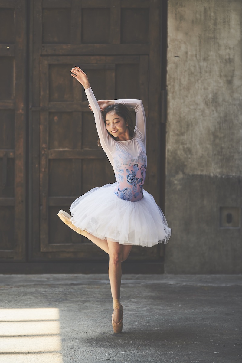 stina / type L long ribbon / blue rose×light pink