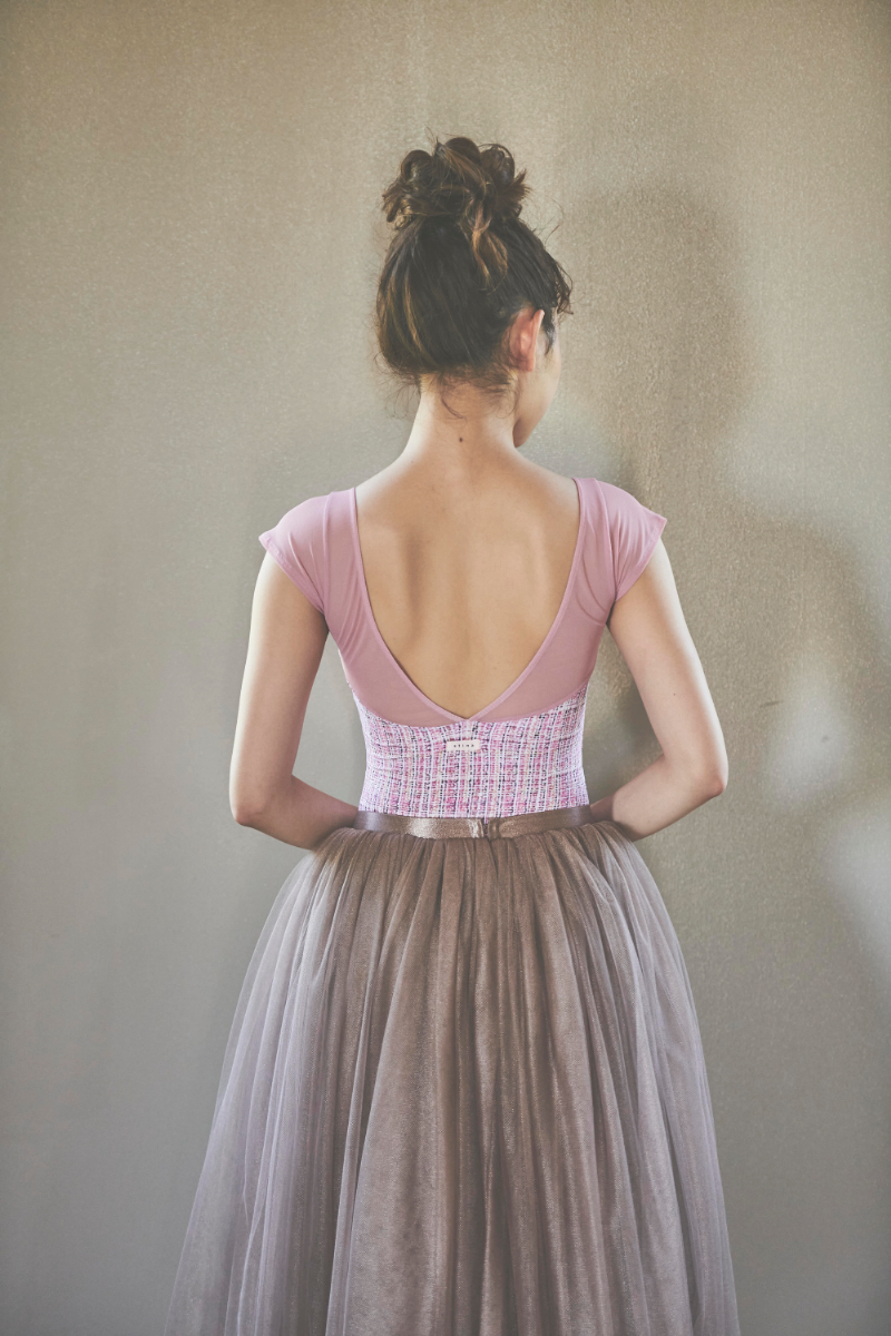 stina / type H half sleeve / light pink tweed