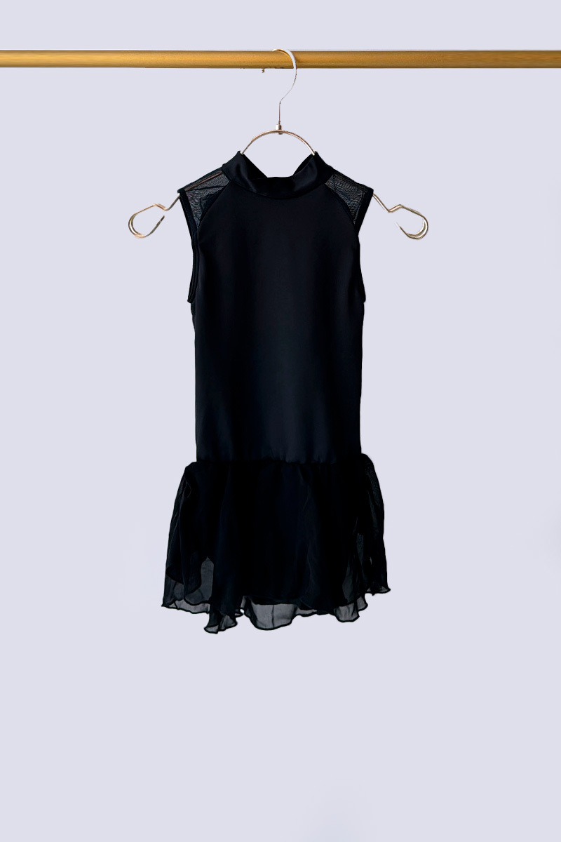 stina / BLACK stina type N back ribbon / lady / kids & girl