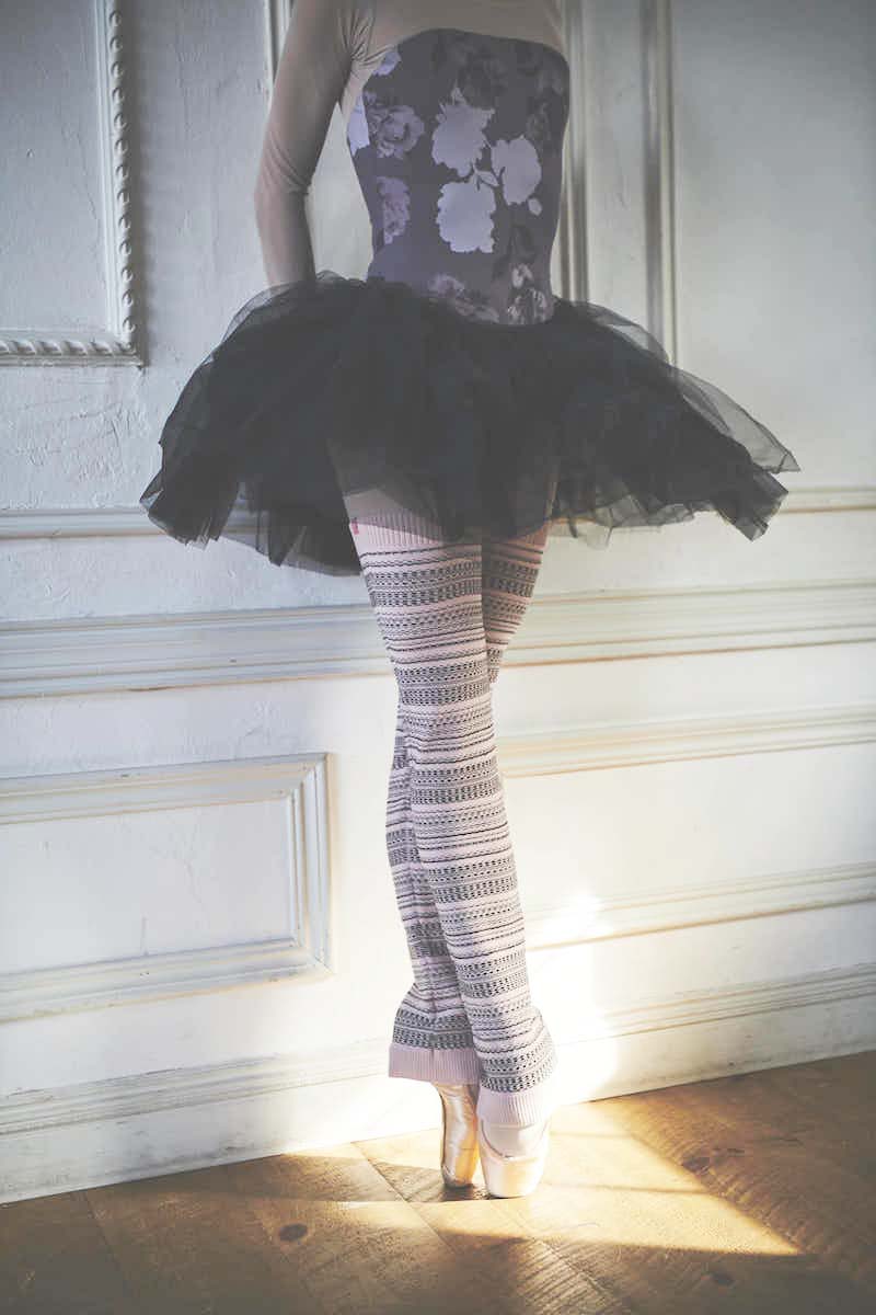 stina / tweed leg warmer / pink