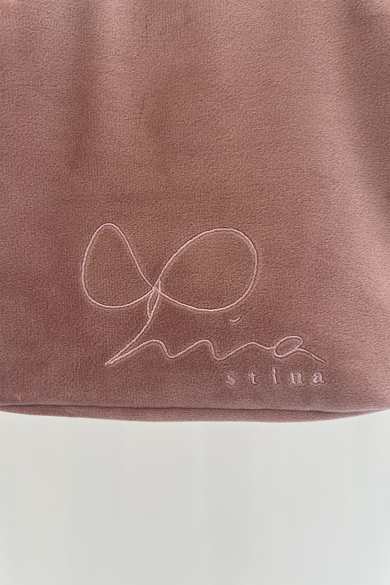 stina / stina Mini Velour Bag / rosepink