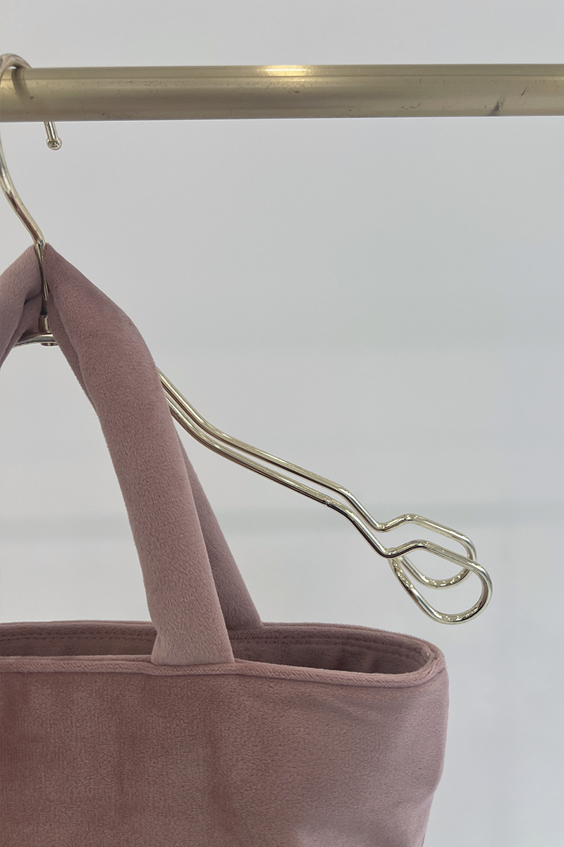 stina / stina Mini Velour Bag / rosepink