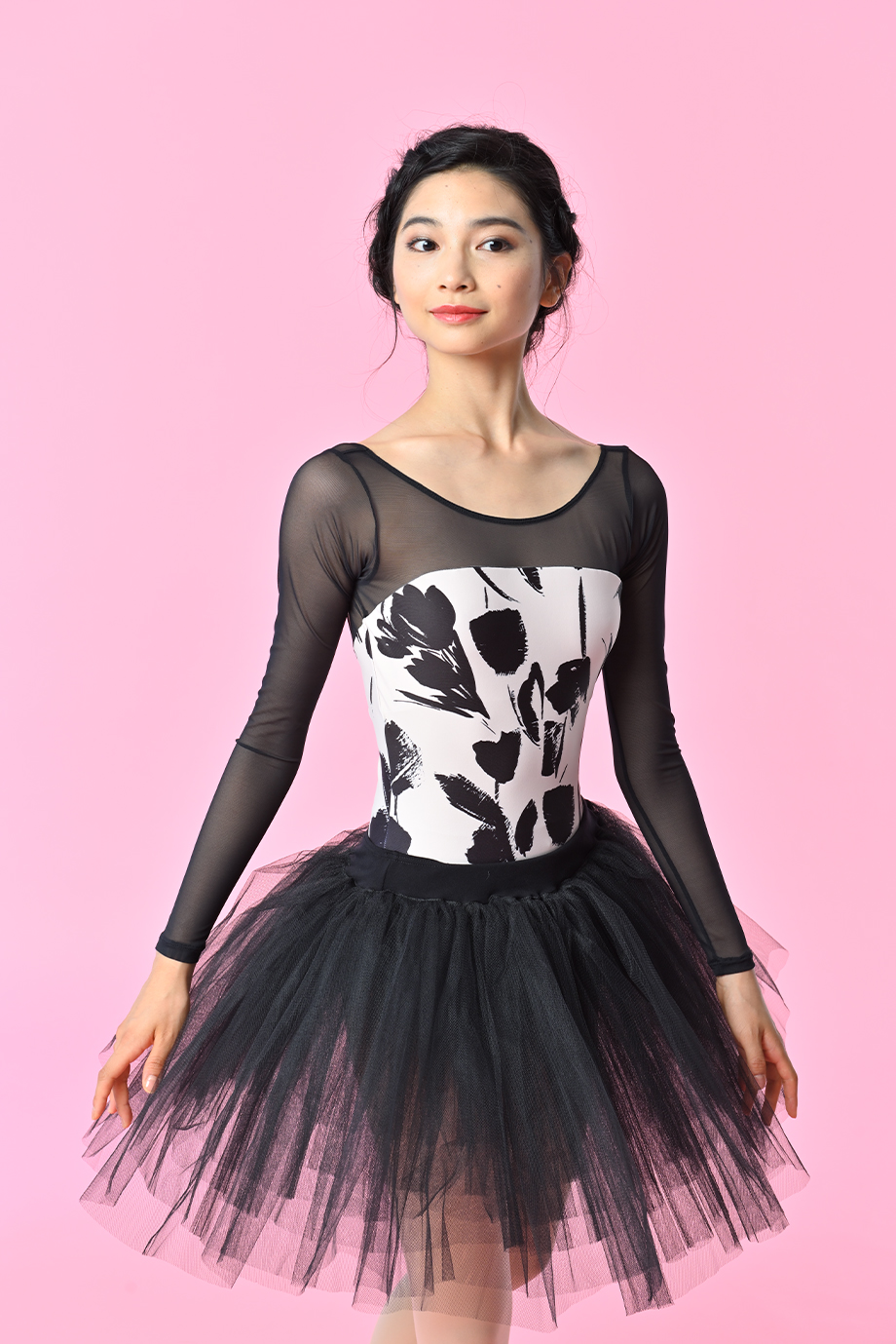 stina / type T long / black×beige tulip