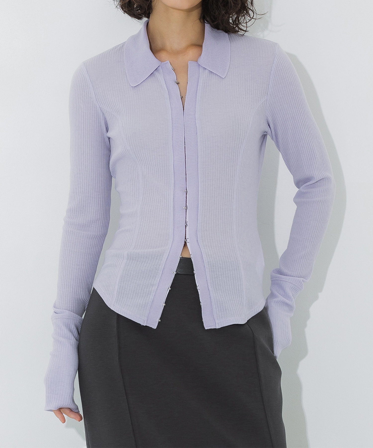 Cashmere Silk Polo(FREE LAVENDER): STUDIOUS: WOMENS｜ STUDIOUS