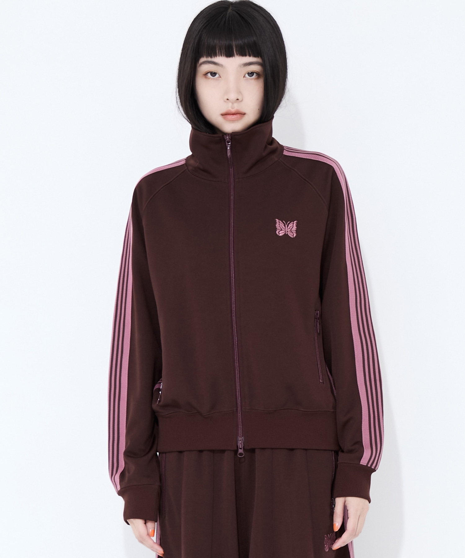 Track Jacket - Poly Smooth(XS WINE): Needles: WOMENS｜ STUDIOUS