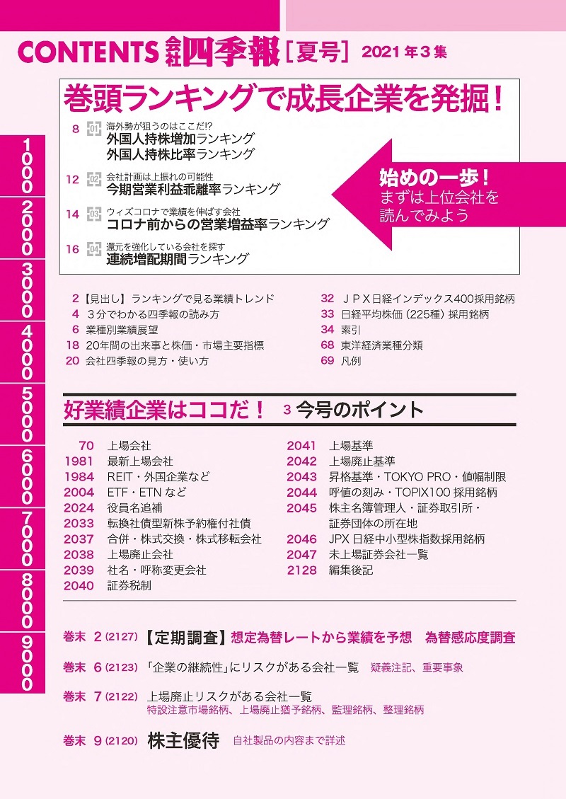 会社四季報2021年3集 夏号 | 東洋経済STORE