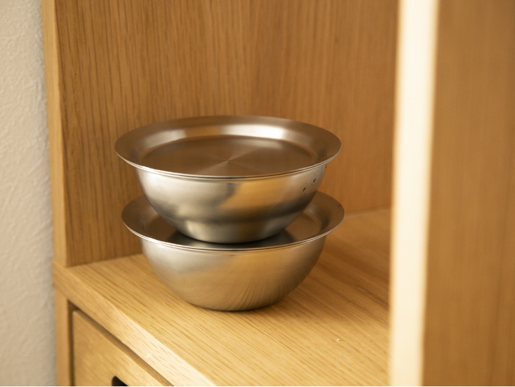 Three Snow 新越ワークス/フタ付ミニざるボウル6点セット -保存も