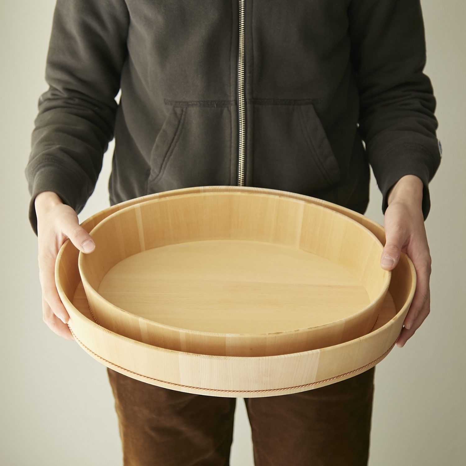 松田美智子の自在道具/さわら楕円の飯台 大 専用蓋付 -ふっくらご飯を