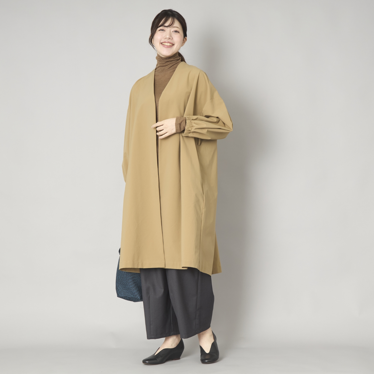 DRESS HERSELF/シルクリブハイネックカットソー -薄手だからレイヤード