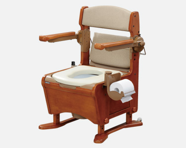 家具調トイレ座楽アウポットひじ掛けはね上げ(生産終了)｜排泄用品