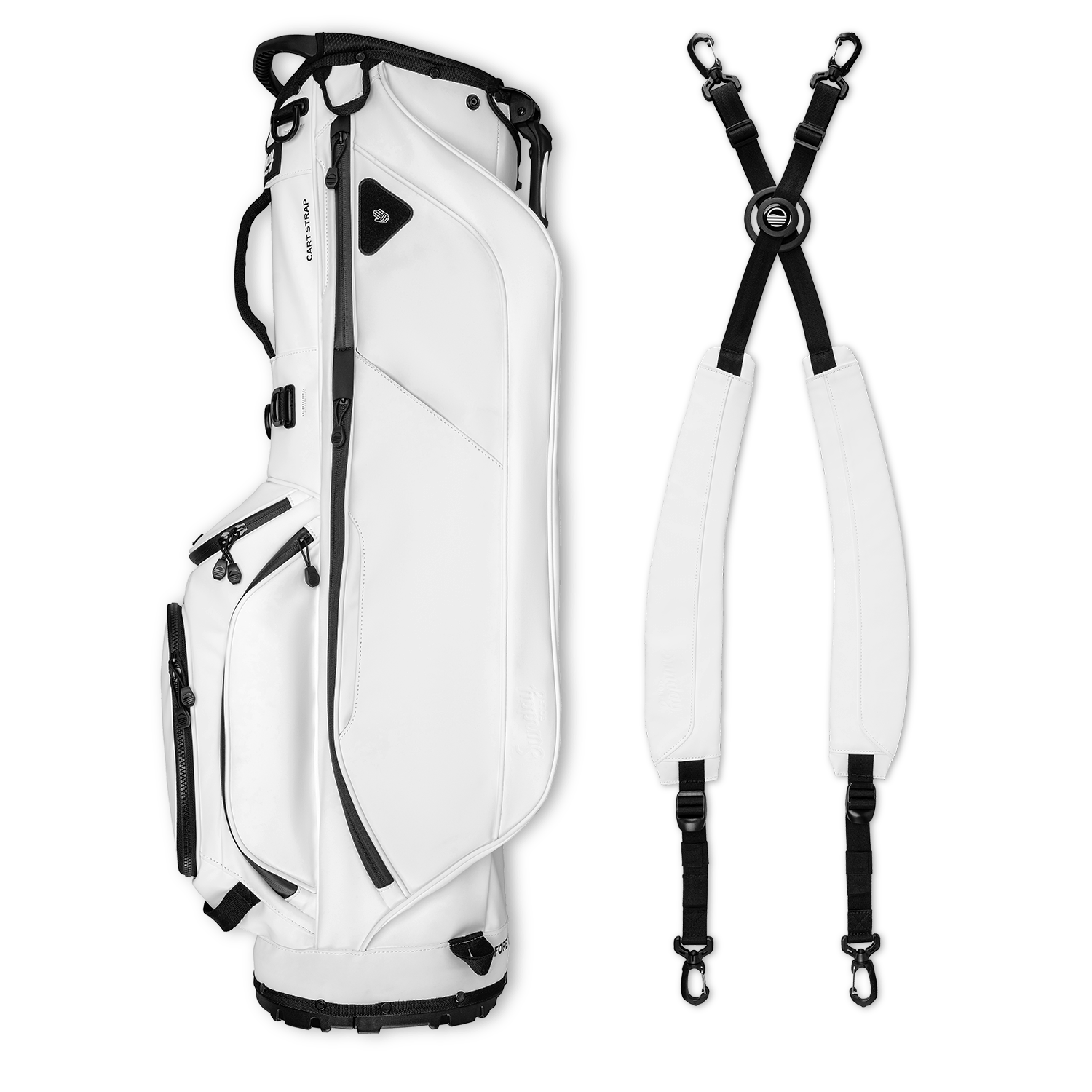 Ryder S-Class | White Leather Lightweight Stand Bag – Sunday Golf
