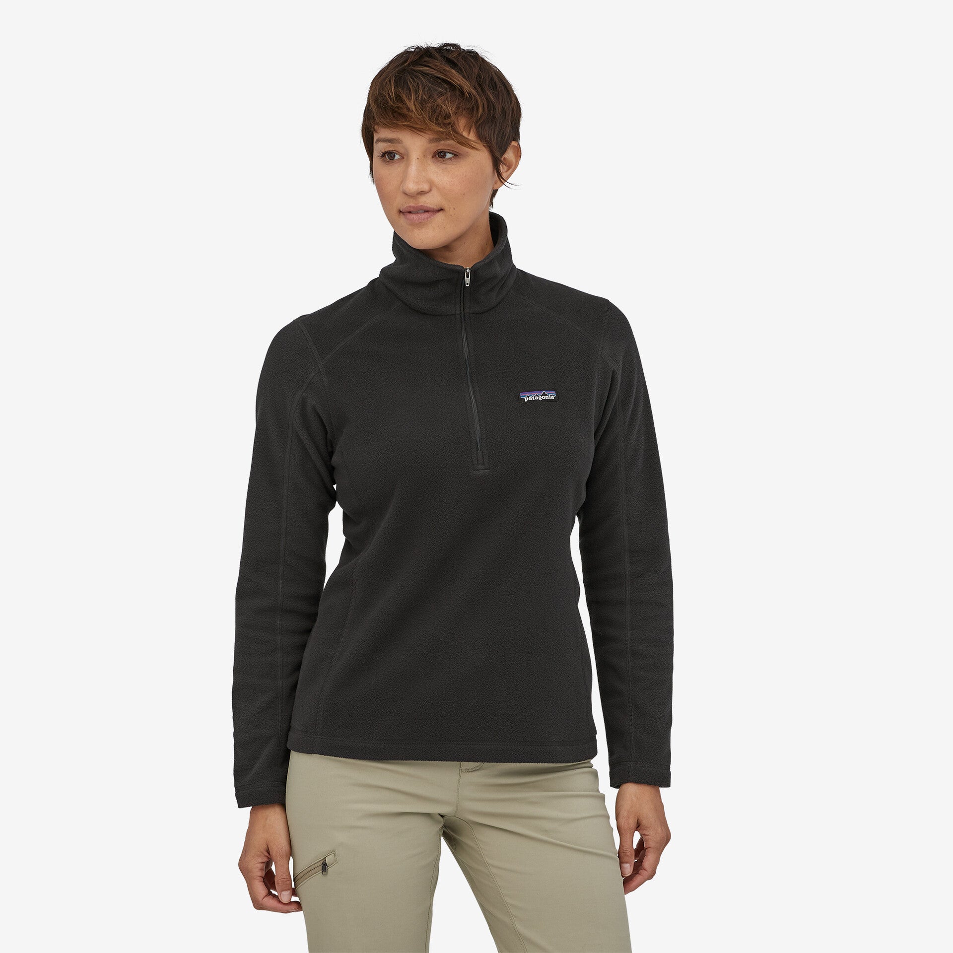 Patagonia Women's Micro D 1/4-Zip Fleece - Black | Sun Diego