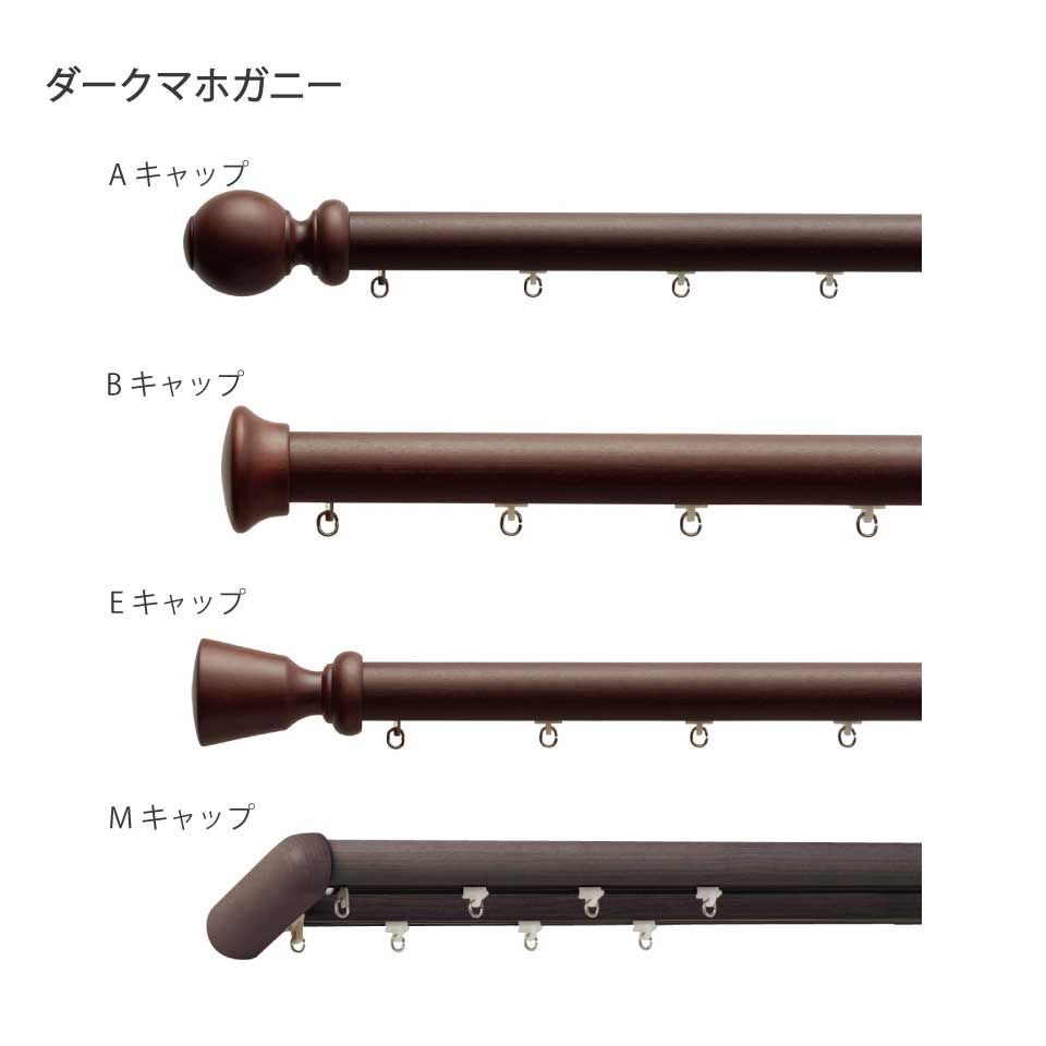 TOSOカーテンレール レガートダブル正面付セット【2.00m】