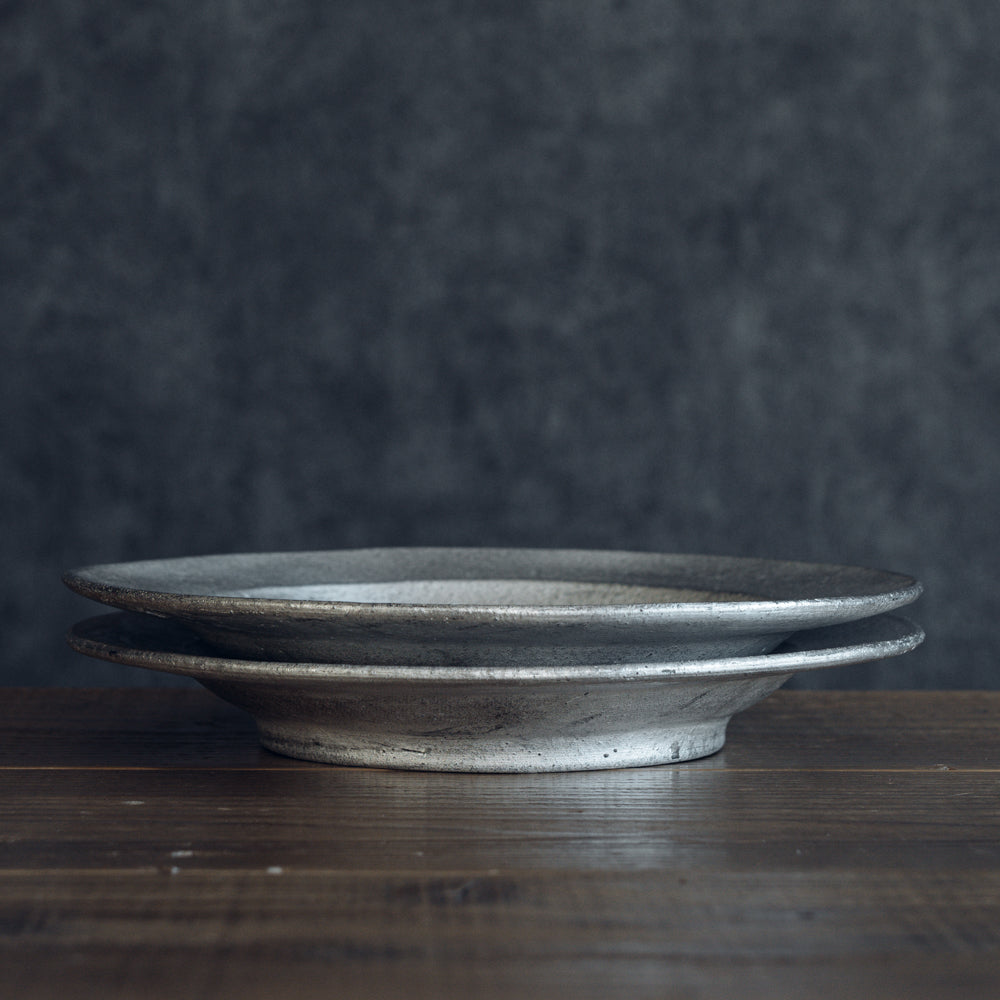 8寸リム深皿 (銀彩)｜フルカワゲンゴ おしゃれ かっこいい 高級感 食器