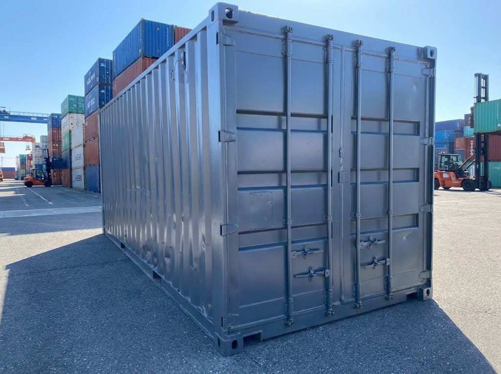 15ftNEWVANコンテナ（新造/黒/観音扉）｜長さ4.4mの頑丈な中型倉庫