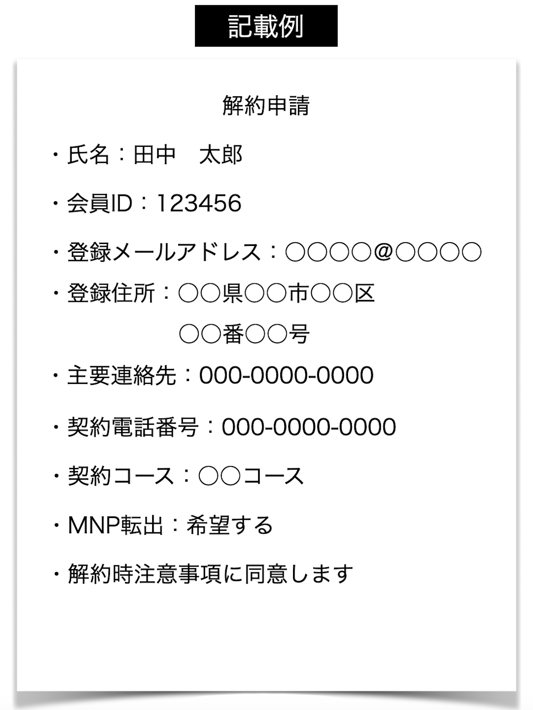 書面での解約方法 – スターサポートデスク