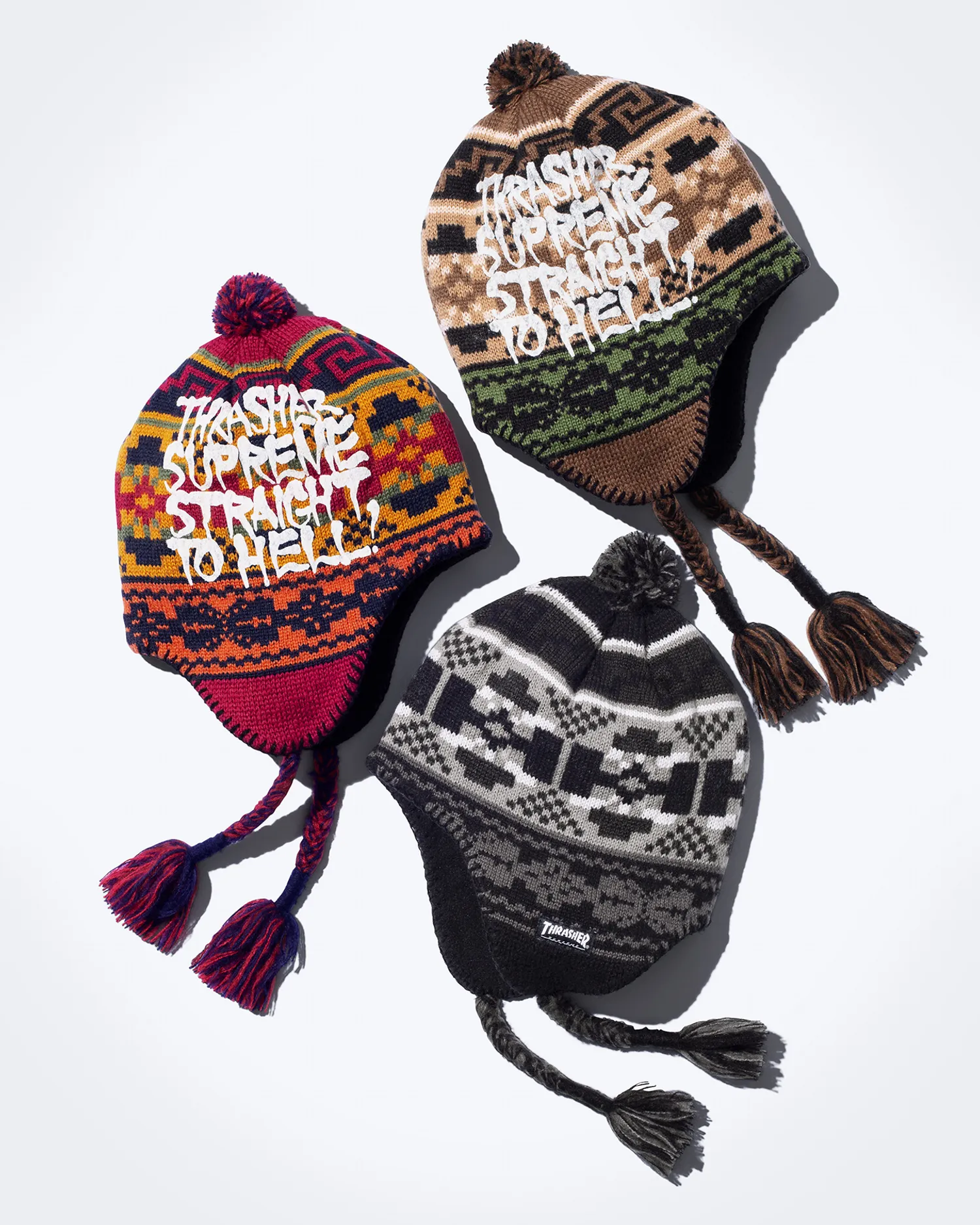 Supreme®/Thrasher® Earflap Beanie | Supreme 24fw