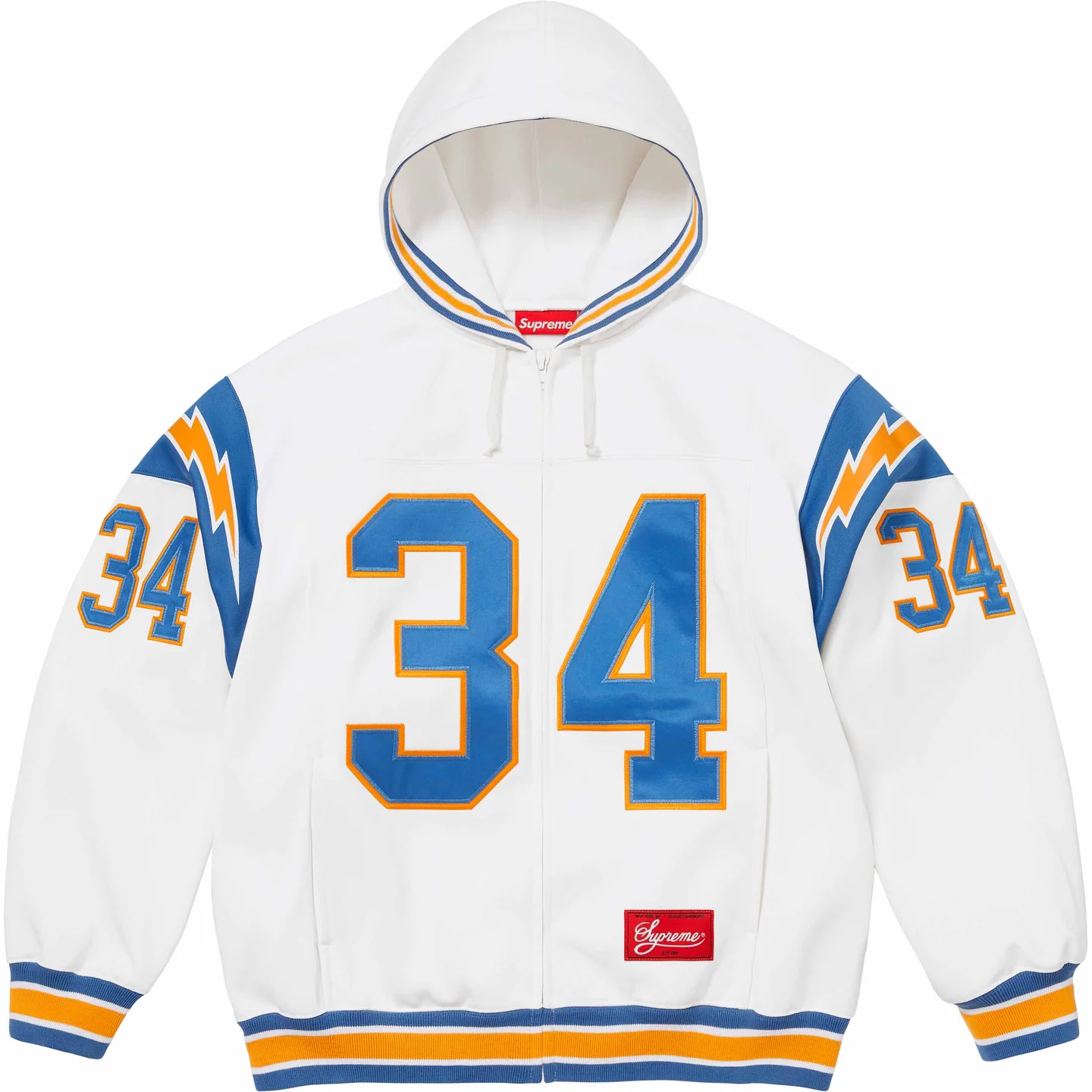 Football Zip Up Hooded Sweatshirt | Supreme 24ss