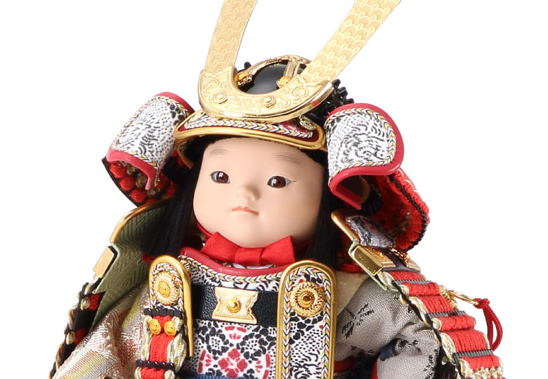 五月人形 鎧着子供大将 赤糸威 / おしゃれでコンパクトなかわいい